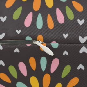 Hearts Polyester Lumbar Pillow - Spun Stuffed Decor - Dipaliz - 20’’ × 14’’ - Pillows