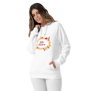 Hello Autumn Hoodie – Organic Unisex Eco Raglan - Dipaliz - Hoodies - s