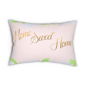 Home Sweet Polyester Lumbar Pillow with Stuffing - Dipaliz - 20’’ × 14’’ - Pillows