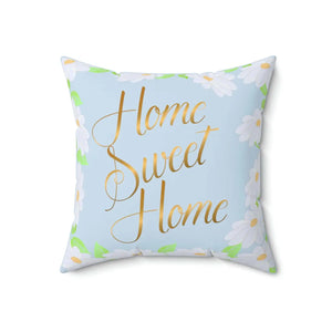Home Sweet Spun Polyester Square Pillow - Dipaliz - Throw Pillows