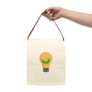Canvas Lunch Bag - Idea Bulb Design for Creative Minds - Dipaliz - 8’’ x 12.5’’ 5.5’’ / Natural - Bags