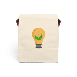 Canvas Lunch Bag - Idea Bulb Design for Creative Minds - Dipaliz - 8’’ x 12.5’’ 5.5’’ / Natural - Bags