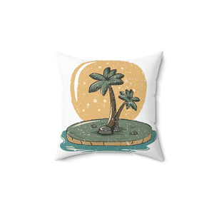 Tropical Island Palm Trees Polyester Square Pillow - Dipaliz - Throw Pillows