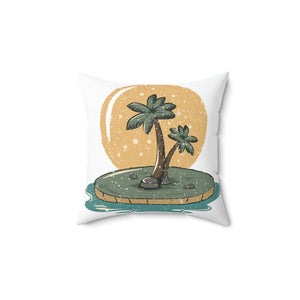 Tropical Island Palm Trees Polyester Square Pillow - Dipaliz - Throw Pillows
