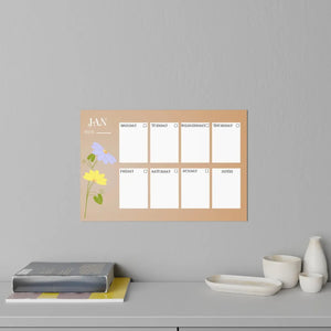 Modern January Planner Wall Decals - Durable Polyester - Dipaliz - Home Decor