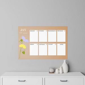Modern January Planner Wall Decals - Durable Polyester - Dipaliz - Home Decor