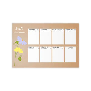 Wall Decals January Planner Durable Polyester Design - Dipaliz - Home Decor