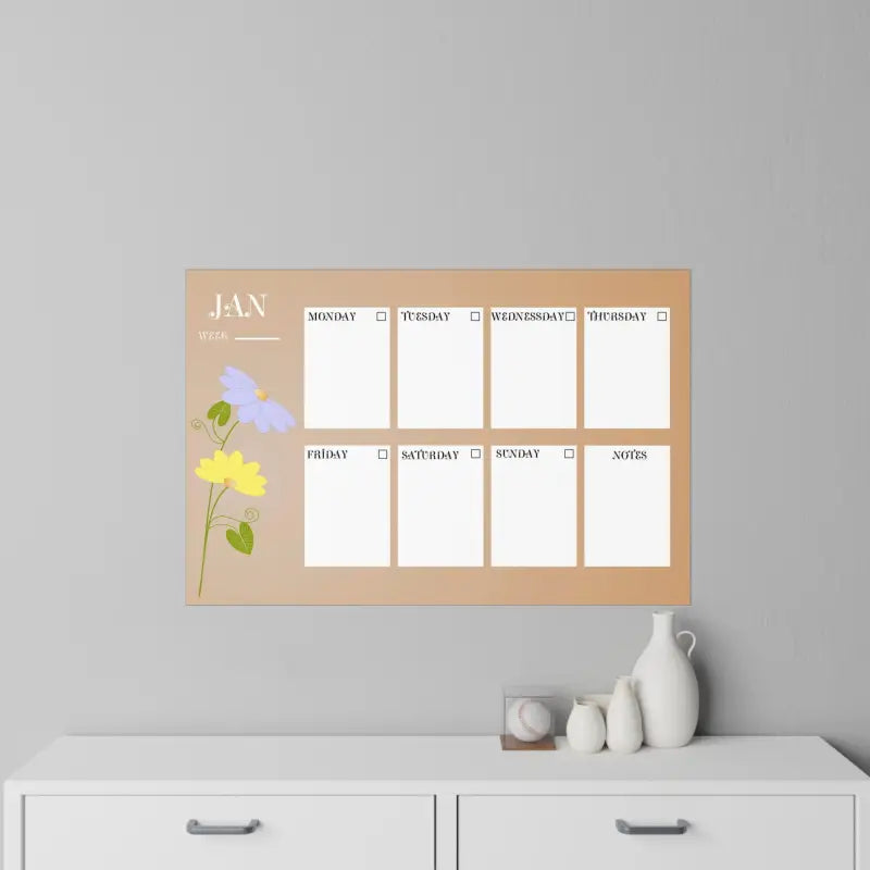 Jazz Up your Space: Durable January Planner Wall Decals - Decal