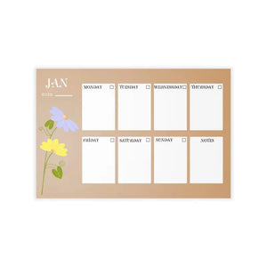 Wall Decals January Planner Durable Polyester Design - Dipaliz - Home Decor