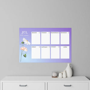 Vibrant Wall Decals - July Planner Durable Polyester - Dipaliz - Home Decor
