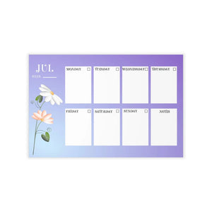 Vibrant Wall Decals - July Planner Durable Polyester - Dipaliz - Home Decor