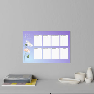 Vibrant Wall Decals - July Planner Durable Polyester - Dipaliz - Home Decor