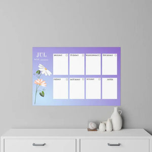Wall Decals - Durable Polyester July Planner Style - Dipaliz - 36’’ x 24’’ - Home Decor