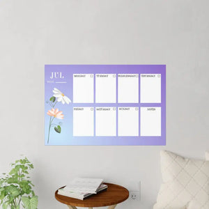 Wall Decals - Durable Polyester July Planner Style - Dipaliz - Home Decor