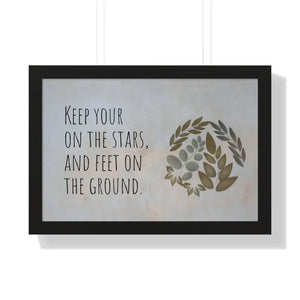 Framed Horizontal Poster - Stars Design Archive Quality - Dipaliz - 24″ x 16″ / Black - Posters Prints & Visual Artwork