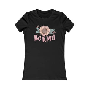 Be Kind floral t-shirt by DipaliZ in Airlume combed cotton