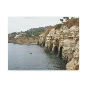 La Jolla Coves Beach Semi Glossy Finish Canvas Stretched 1.5’’ - 16″ x 12″ (horizontal) / Posters Prints & Visual
