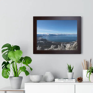 Lake Tahoe Framed Horizontal Poster - Archive Quality - Dipaliz - 16″ x 12″ / Walnut - Posters Prints & Visual Artwork