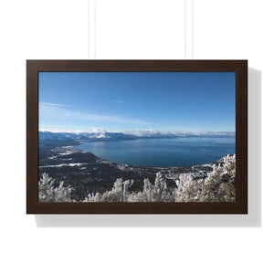 Lake Tahoe Framed Horizontal Poster - Archive Quality - Dipaliz - 24″ x 16″ / Walnut - Posters Prints & Visual Artwork