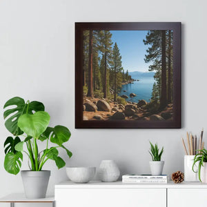 Lake Tahoe Gallery Canvas Wraps Framed Horizontal Poster - Dipaliz - 16″ x / Walnut - Posters Prints & Visual Artwork