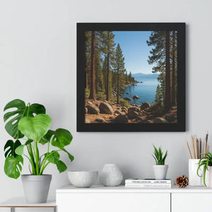 Lake Tahoe Gallery Canvas Wraps Framed Horizontal Poster - Dipaliz - Posters Prints & Visual Artwork