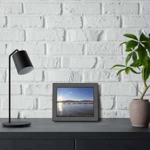 Lake Tahoe with Mountains and Sunrise Framed Paper Posters - Prints & Visual Artwork