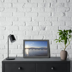 Lake Tahoe with Mountains and Sunrise Framed Paper Posters - Prints & Visual Artwork