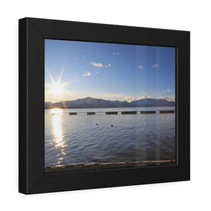 Lake Tahoe with Mountains and Sunrise Framed Paper Posters - Prints & Visual Artwork
