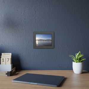 Lake Tahoe with Mountains and Sunrise Framed Paper Posters - Prints & Visual Artwork