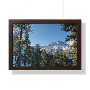 Lake Tahoe Mountains Gallery Canvas - Framed Poster Art - Dipaliz - 24″ x 16″ / Walnut - Posters Prints & Visual Artwork