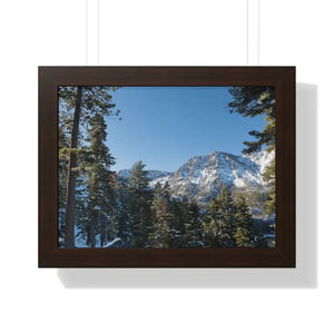 Lake Tahoe Mountains Gallery Canvas - Framed Poster Art - Dipaliz - 16″ x 12″ / Walnut - Posters Prints & Visual Artwork