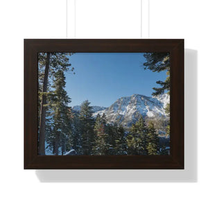Lake Tahoe Mountains Gallery Canvas - Framed Poster Art - Dipaliz - 14″ x 11″ / Walnut - Posters Prints & Visual Artwork