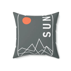Modern Throw Pillow Mountain Landscape Polyester Square - Dipaliz - Pillows