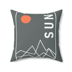 Modern Throw Pillow Mountain Landscape Polyester Square - Dipaliz - Pillows
