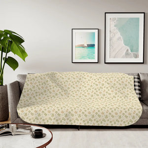 Cozy Sherpa Blanket - Two Tone Palm Leaves Print - Dipaliz - Blankets