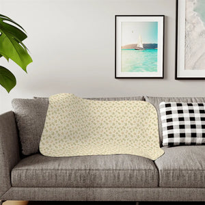 Cozy Sherpa Blanket - Two Tone Palm Leaves Print - Dipaliz - Blankets