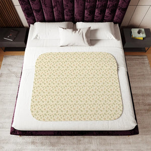 Cozy Sherpa Blanket - Two Tone Palm Leaves Print - Dipaliz - Blankets