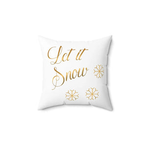 Cozy Let it Snow Throw Pillow - Spun Polyester Winter - Dipaliz - Pillows