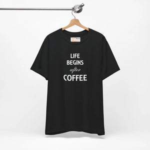 Soft Cotton T-shirt - Life Begins After Coffee - Dipaliz - T-shirts - 3xl