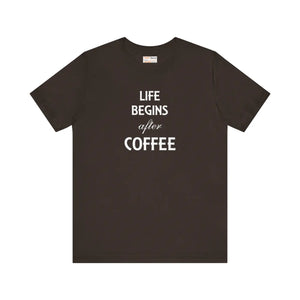 Soft Cotton T-shirt - Life Begins After Coffee - Dipaliz - T-shirts - 3xl