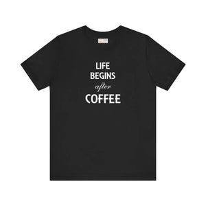 Soft Cotton T-shirt - Life Begins After Coffee - Dipaliz - T-shirts - 3xl