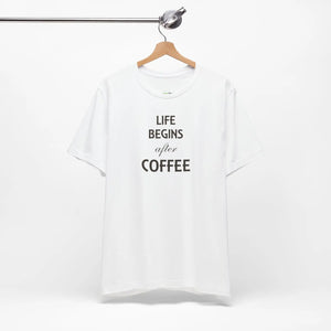 Soft Cotton T-shirt - Life Begins After Coffee - Dipaliz - T-shirts - 3xl