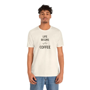 Soft Cotton T-shirt - Life Begins After Coffee - Dipaliz - T-shirts - 3xl
