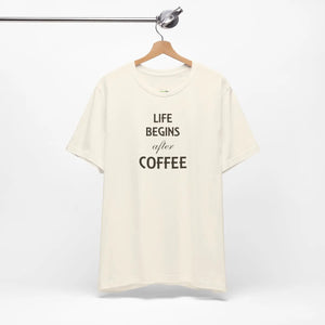 Soft Cotton T-shirt - Life Begins After Coffee - Dipaliz - T-shirts - 3xl
