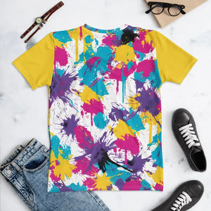 T-shirt - Vibrant Splash: Abstract Art Short Sleeve Tee