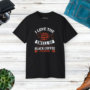 I Love the Smell of Coffee T-shirt Unisex Cotton Tee - Dipaliz - Black / s - T-shirts