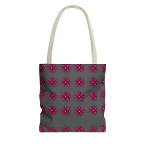 Tote Bag - Magenta Flowers All Over Print - Dipaliz - 13’’ × / Beige - Bags