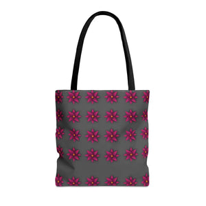 Tote Bag - Magenta Flowers All Over Print - Dipaliz - 16’’ × / Black - Bags