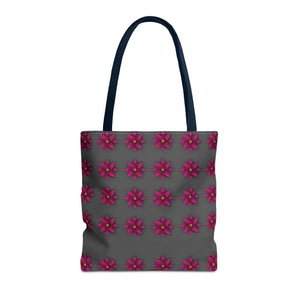 Tote Bag - Magenta Flowers All Over Print - Dipaliz - 16’’ × / Navy - Bags