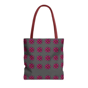 Tote Bag - Magenta Flowers All Over Print - Dipaliz - 16’’ × / Red - Bags